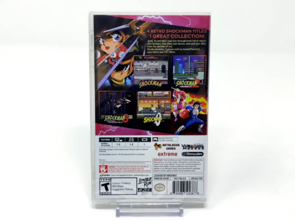 Parte trasera de Cyber Citizen Shockman Collection (USA) (Precintado) para Nintendo Switch, edición NTSC USA