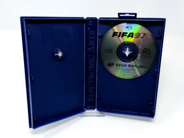 Lateral de la caja de FIFA 97 (ESP) (Rebajado) para Sega Saturn