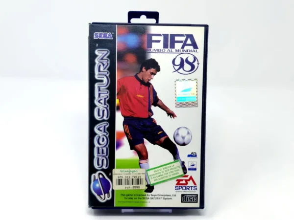 Portada de FIFA: Rumbo al Mundial 98 (ESP) para Sega Saturn, edición PAL España, de segunda mano