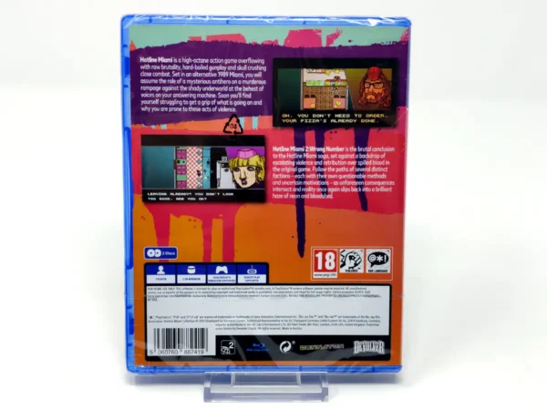 Parte trasera de Hotline Miami Collection (UK) (Precintado) para PlayStation 4, edición PAL UK