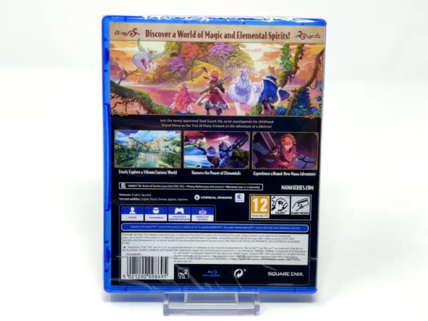 Parte trasera de Visions of Mana (UK) (Precintado) para PlayStation 4, edición PAL UK