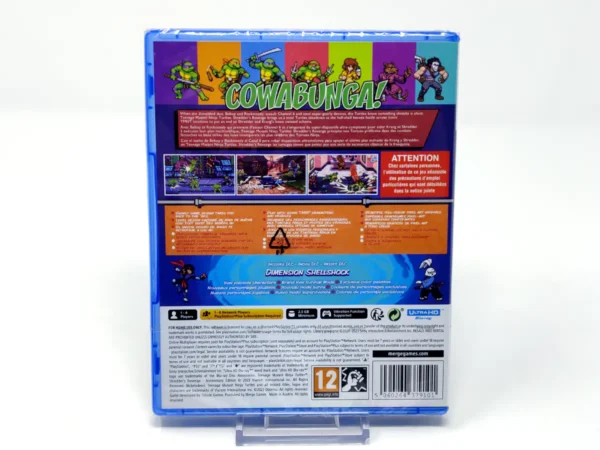 Parte trasera de Teenage Mutant Ninja Turtles: Shredder's Revenge (Anniversary Edition) (ESP) (Precintado) para PlayStation 5, edición PAL España