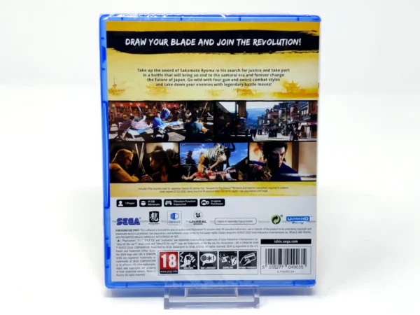 Parte trasera de Like a Dragon: Ishin! (UK) (Precintado) para PlayStation 5, edición PAL UK