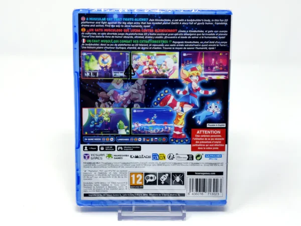 Parte trasera de KinnikuNeko: SUPER MUSCLE CAT (ESP) (Precintado) para PlayStation 5, edición PAL España