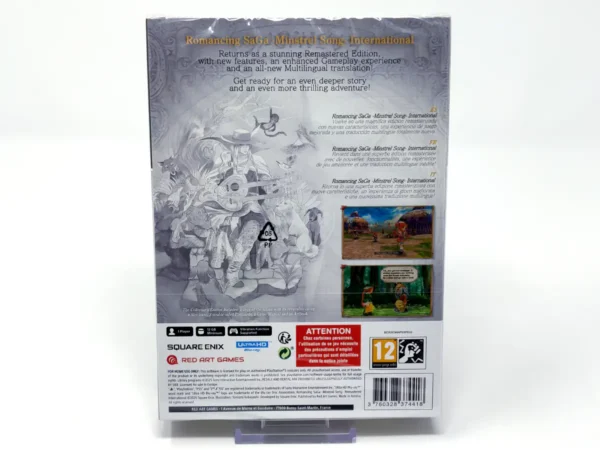 Parte trasera de Romancing SaGa - Minstrel Song- Remastered - International (Collector's Edition) (ESP) (Precintado) para PlayStation 5, edición PAL España