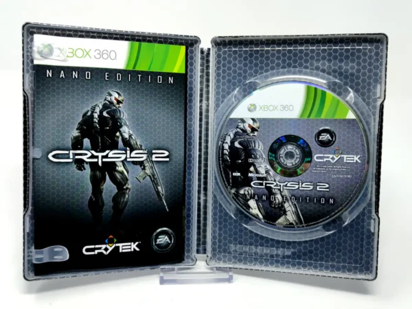 Interior del juego Crysis 2 (Nano Edition Steelbook) (ESP) para XBOX 360 con disco y manual