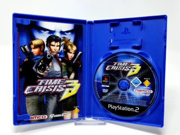 Interior del juego Time Crisis 3 (ESP) para PlayStation 2 con disco y manual