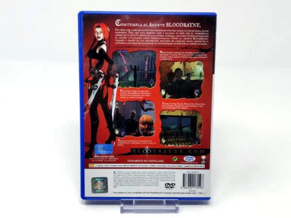 Parte trasera de BloodRayne (ESP) para PlayStation 2, edición PAL España
