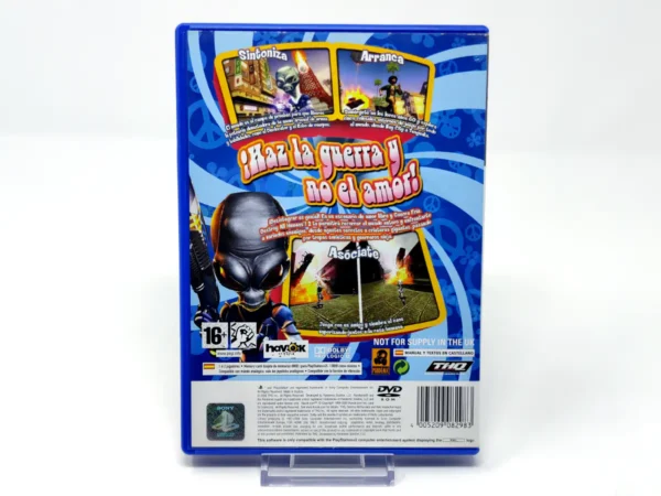 Parte trasera de Destroy All Humans! 2 (ESP) para PlayStation 2, edición PAL España