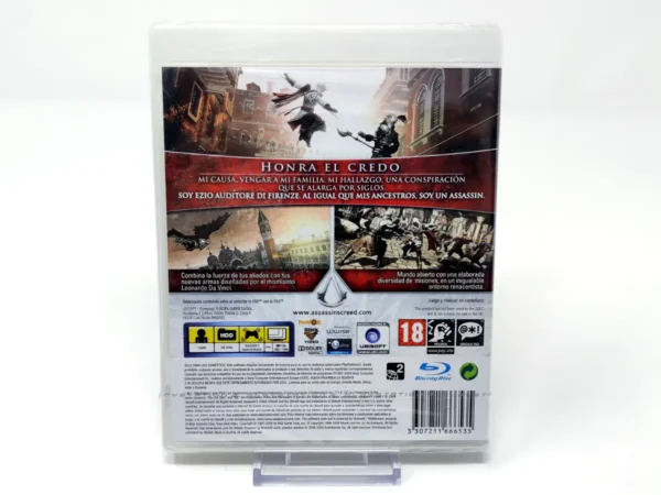 Parte trasera de Assassin's Creed II (ESP) (v1) (Precintado) para PlayStation 3, edición PAL España