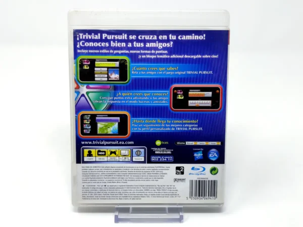 Parte trasera de Trivial Pursuit (ESP) para PlayStation 3, edición PAL España