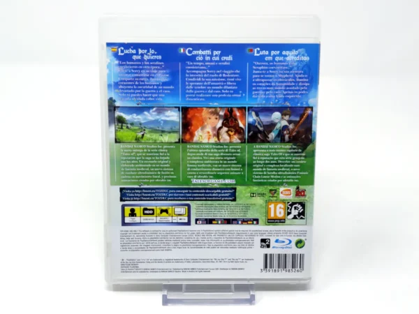 Parte trasera de Tales of Zestiria (ESP) para PlayStation 3, edición PAL España