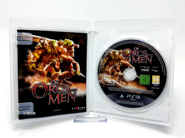 Interior del juego Of Orcs and Men (ESP) para PlayStation 3 con disco y manual