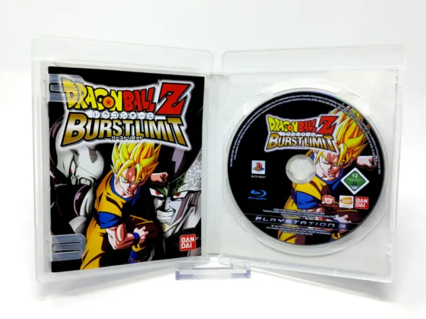 Interior del juego Dragon Ball Z: Burst Limit (ESP) para PlayStation 3 con disco y manual