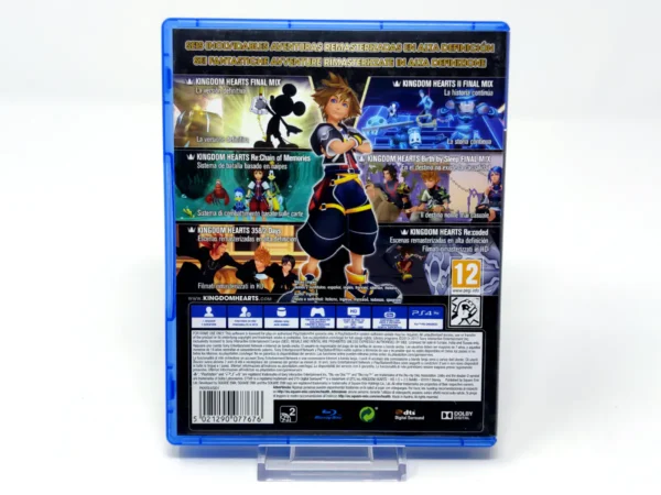 Parte trasera de KINGDOM HEARTS HD 1.5 +2.5 ReMIX (ESP) para PlayStation 4, edición PAL España