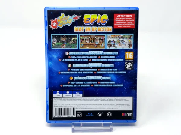 Parte trasera de Jitsu Squad (ESP) para PlayStation 4, edición PAL España