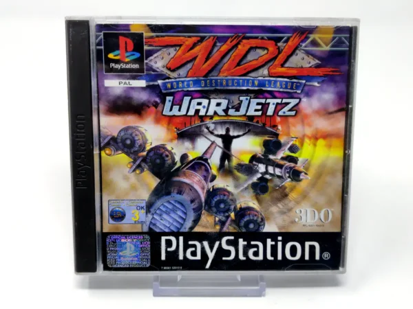 Portada de World Destruction League: WarJetz (ESP) para PlayStation 1, edición PAL España, de segunda mano