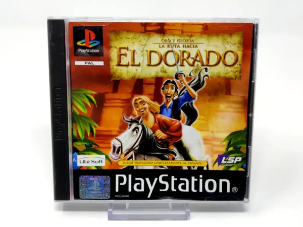 Portada de Oro y Gloria: La Ruta hacia El Dorado (ESP) para PlayStation 1, edición PAL España, de segunda mano