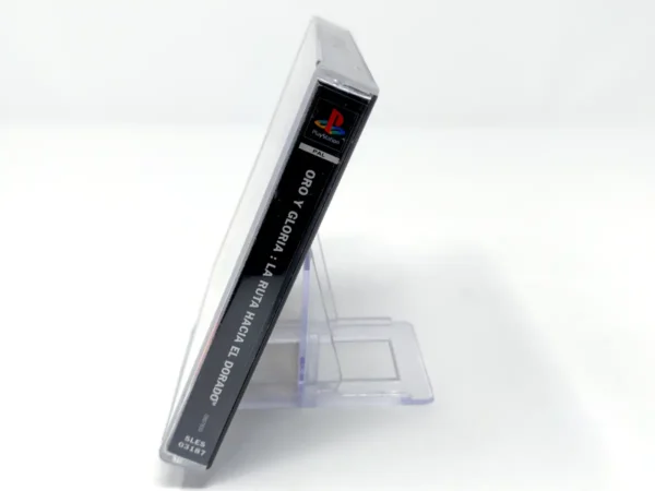 Interior del juego Oro y Gloria: La Ruta hacia El Dorado (ESP) para PlayStation 1 con disco y manual