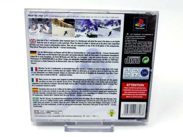 Parte trasera de Phat Air: Extreme Snowboarding (ESP) (Rebajado) para PlayStation 1, edición PAL España