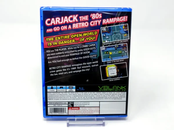 Parte trasera de Retro City Rampage DX (EUR) (Precintado) para PlayStation 4, edición PAL EUR