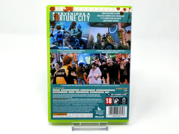 Parte trasera de Dead Rising 2 (ESP) para XBOX 360, edición PAL España