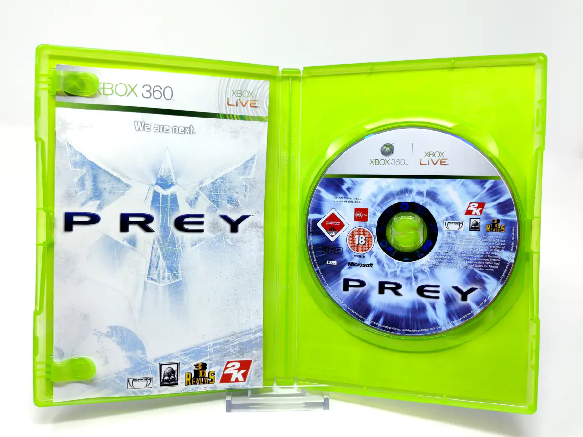 Interior del juego Prey (2006) (ESP) para XBOX 360 con disco y manual