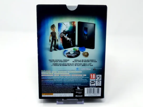 Parte trasera de Call of Duty: Black Ops (Edición Blindada) (ESP) para XBOX 360, edición PAL España