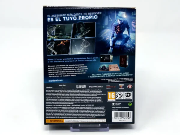 Parte trasera de Murdered: Soul Suspect (Edición Limitada) (ESP) para XBOX One, edición PAL España