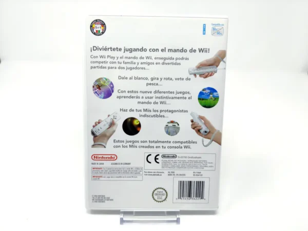 Parte trasera de Wii Play (ESP) (v2) para Nintendo Wii, edición PAL España