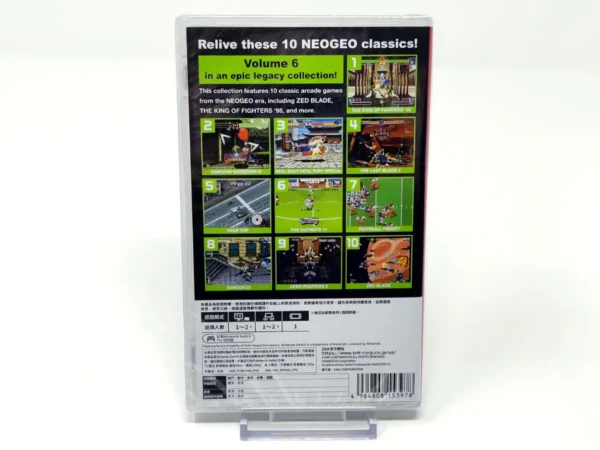 Parte trasera de ACA NEOGEO Selection Vol. 6 (ASIA) (Precintado) para Nintendo Switch, edición Asia