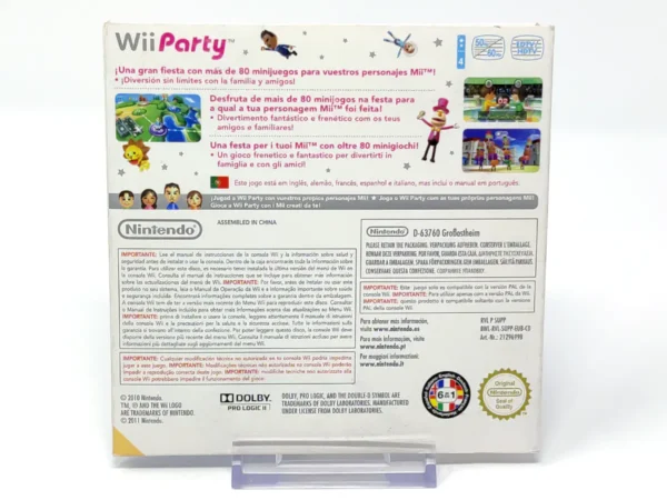 Parte trasera de Wii Party (ESP) (Cartoncillo) para Nintendo Wii, edición PAL España