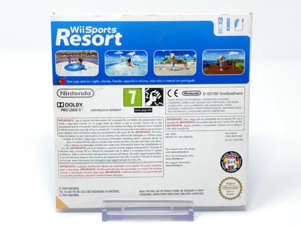 Parte trasera de Wii Sports Resort (ESP) (Cartoncillo) para Nintendo Wii, edición PAL España