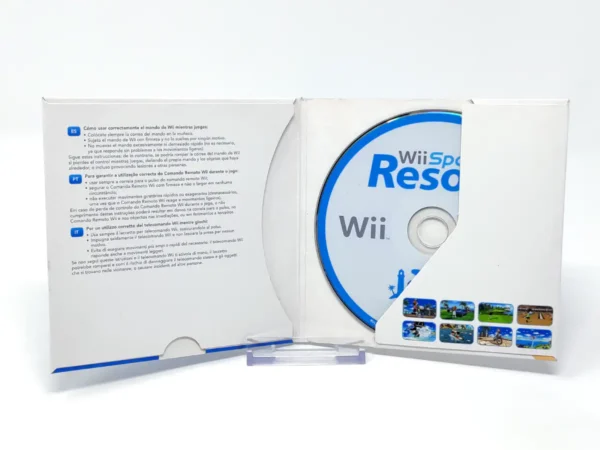 Interior del juego Wii Sports Resort (ESP) (Cartoncillo) para Nintendo Wii con disco y manual