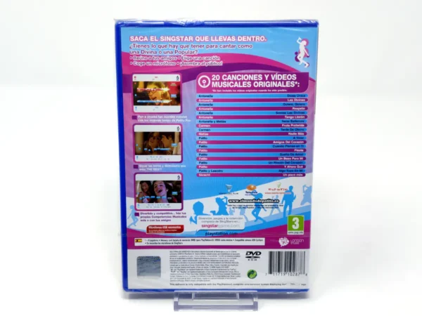 Parte trasera de SingStar Patito Feo (ESP) (Precintado) para PlayStation 2, edición PAL España