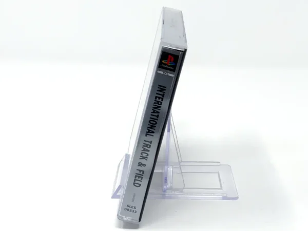 Interior del juego International Track & Field (ESP) (Platinum) para PlayStation con disco y manual