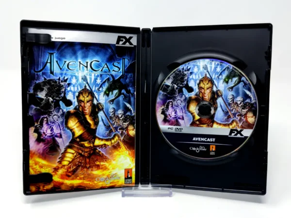 Interior del juego Avencast (ESP) para PC con disco y manual