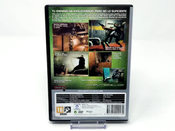 Parte trasera de Tom Clancy's Splinter Cell Chaos Theory (ESP) para PC, edición PAL España
