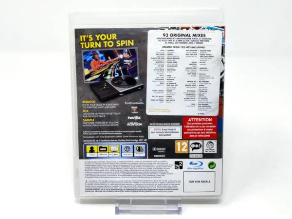 Parte trasera de DJ Hero (EUR) (Rebajado) para PlayStation 3, edición PAL EUR