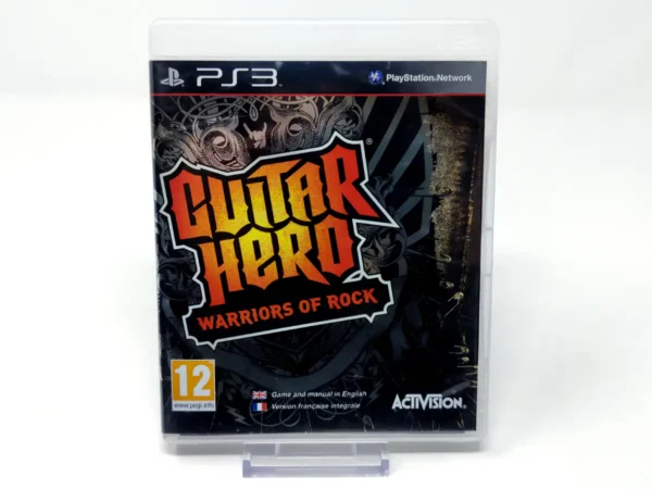 Portada de Guitar Hero: Warriors of Rock (EUR) para PlayStation 3, edición PAL EUR, de segunda mano