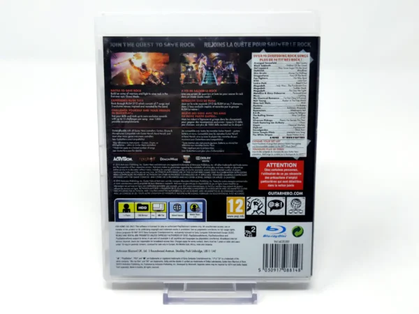 Parte trasera de Guitar Hero: Warriors of Rock (EUR) para PlayStation 3, edición PAL EUR