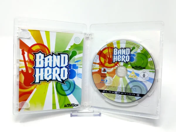 Interior del juego Band Hero (ESP) para PlayStation 3 con disco y manual