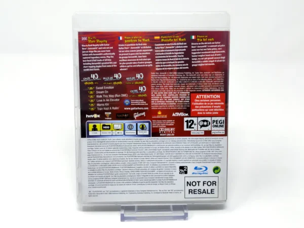 Parte trasera de Guitar Hero: Aerosmith (ESP) para PlayStation 3, edición PAL España