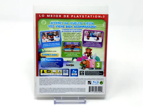 Parte trasera de EyePet y sus Amigos (ESP) (Essentials) para PlayStation 3, edición PAL España