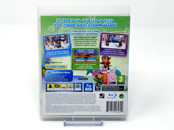 Parte trasera de EyePet y sus Amigos (ESP) para PlayStation 3, edición PAL España