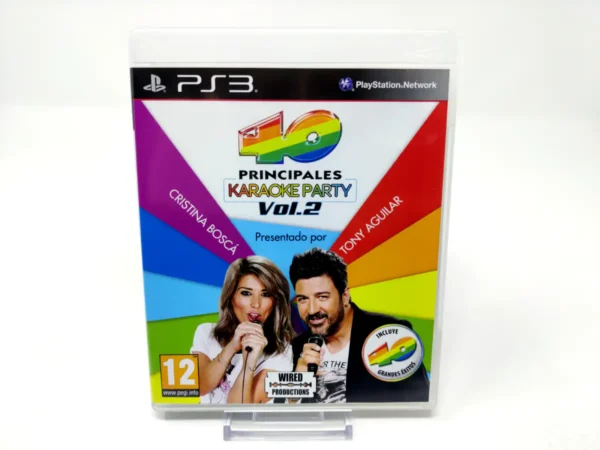 Portada de Los 40 Principales: Karaoke Party Vol. 2 (ESP) para PlayStation 3, edición PAL España, de segunda mano