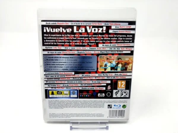 Parte trasera de La Voz Vol. 2 (ESP) (Rebajado) para PlayStation 3, edición PAL España