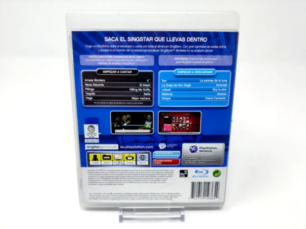 Parte trasera de SingStar: Starter Pack (ESP) para PlayStation 3, edición PAL España
