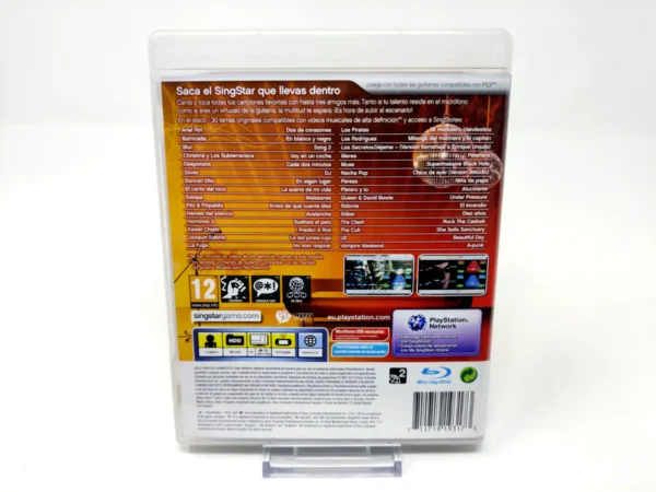Parte trasera de SingStar Guitar (ESP) para PlayStation 3, edición PAL España