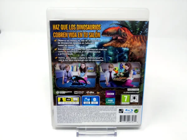 Parte trasera de Wonderbook: Caminando entre Dinosaurios (ESP) (v2) para PlayStation 3, edición PAL España
